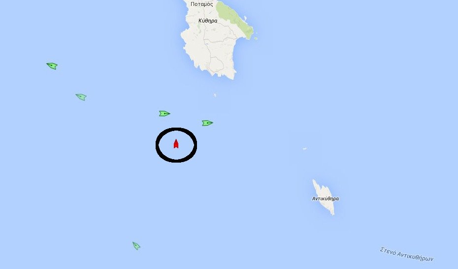 Ακυβέρνητο πλέει δεξαμενόπλοιο νοτιοδυτικά των Κυθήρων [χάρτης] | iefimerida.gr 0