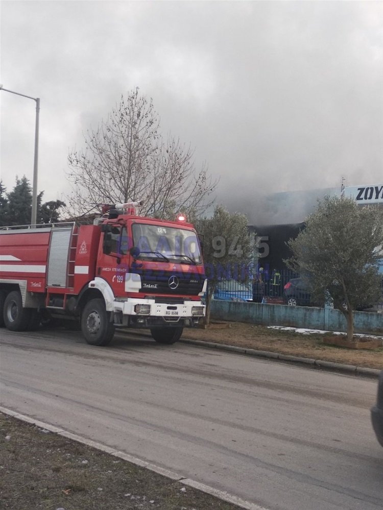 Μεγάλη φωτιά σε βιομηχανία επεξεργασίας μετάλλου στη Σίνδο [εικόνες] | iefimerida.gr 0