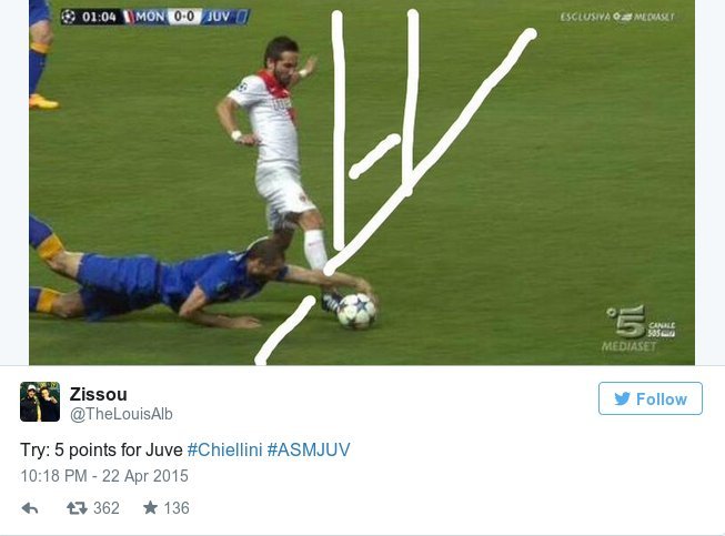 Ο Τζόρτζιο Κιελίνι «τρέλανε» το twitter - Η βουτιά και το χέρι του Ιταλού αμυντικού κόντρα στη Μονακό [εικόνες] | iefimerida.gr 3