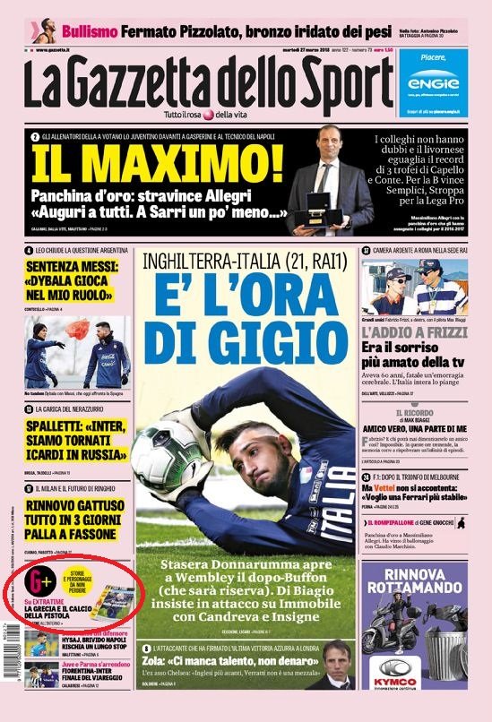 «Gazzetta dello Sport» για την Ελλάδα: «Το ποδόσφαιρο του πιστολιού» | iefimerida.gr 0
