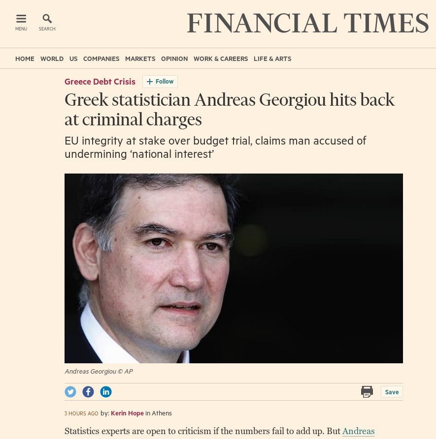 Γεωργίου στους FT: Σε κίνδυνο οι διαπραγματεύσεις για το χρέος, αν καταδικαστώ | iefimerida.gr 0