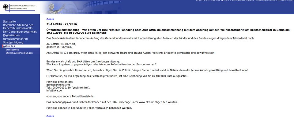 Η γερμανική αστυνομία επικήρυξε τον Τυνήσιο μακελάρη – Δίνει 100.000 ευρώ για πληροφορίες [εικόνες] | iefimerida.gr 1