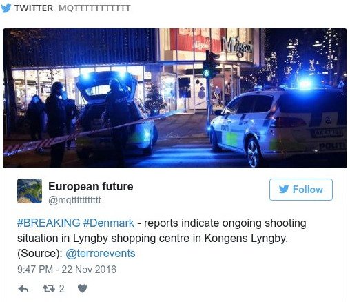 Πυροβολισμοί σε εμπορικό κέντρο στη Δανία -Δύο τραυματίες [εικόνα] | iefimerida.gr 0