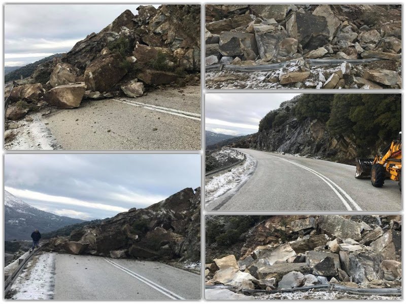 Μεγάλη κατολίσθηση στο Μέτσοβο -Επεσαν τόνοι από βράχους και χώματα [εικόνες] | iefimerida.gr 0