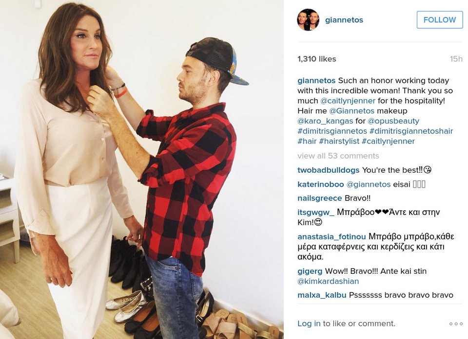 Ενας Ελληνας, συνεργάτης της Κέιτλιν Τζένερ -Ο hair stylist που επιμελήθηκε το λουκ της [εικόνα] | iefimerida.gr 0