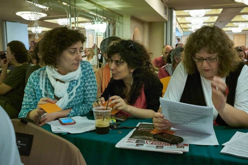 Η Γιούλα Ντούσικου σε παλαιότερη κομματική εκδήλωση / Φωτογραφία: Facebook