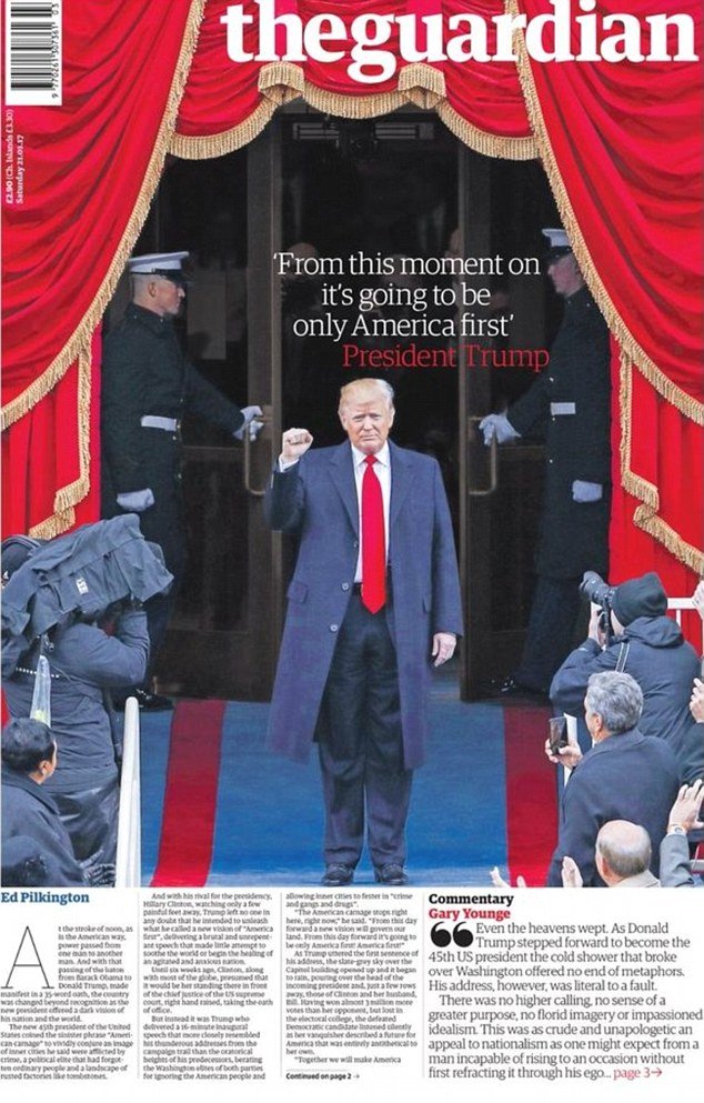 Ο διεθνής Τύπος «υποδέχεται» τον πρόεδρο Τραμπ -Τα πρωτοσέλιδα των εφημερίδων [εικόνες]  | iefimerida.gr 4