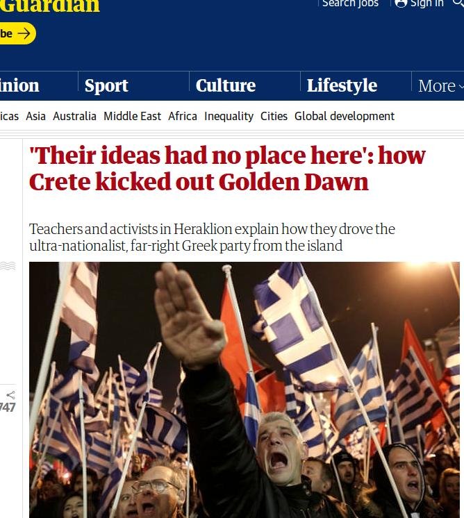 Guardian: Πώς η Κρήτη έδιωξε τη Χρυσή Αυγή | iefimerida.gr 0