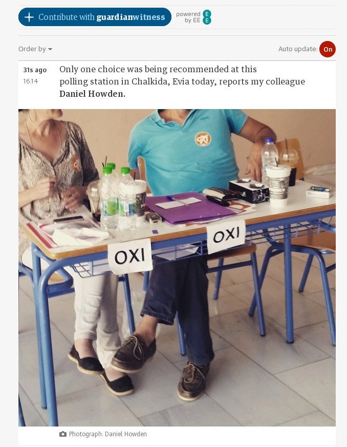 Καταγγελία στον Guardian: Μόνο την επιλογή «Οχι» είχε εκλογικό κέντρο στη Χαλκίδα [εικόνα] | iefimerida.gr 0