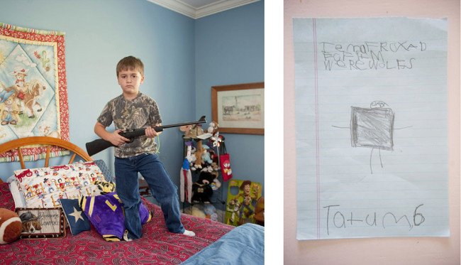 Μια ενοχλητική έκθεση -Παιδιά ποζάρουν περήφανα κρατώντας πολύχρωμα τουφέκια και περιγράφουν τους φόβους τους [εικόνες] | iefimerida.gr 1