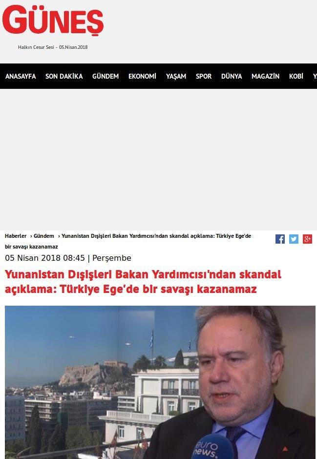 «Σκάνδαλο, ανοησίες...» -Οι Τούρκοι ειρωνεύονται τον Κατρούγκαλο για το «η Τουρκία δεν μπορεί να κερδίσει πόλεμο στο Αιγαίο» | iefimerida.gr 1