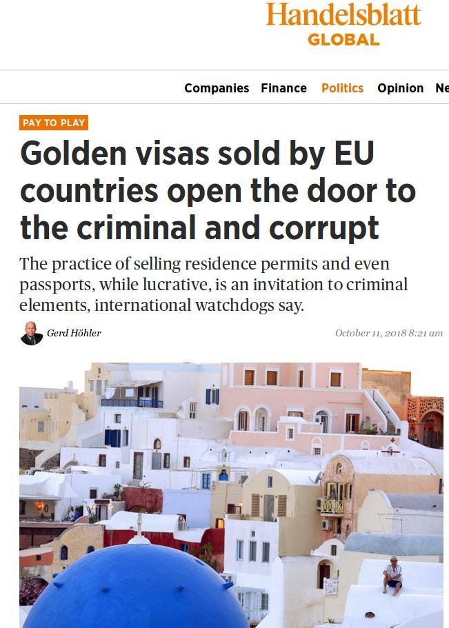 Handelsblatt για Ελλάδα: Ρώσοι και Κινέζοι, με 250.000 ευρώ, γίνονται εύκολα... Ευρωπαίοι | iefimerida.gr 0
