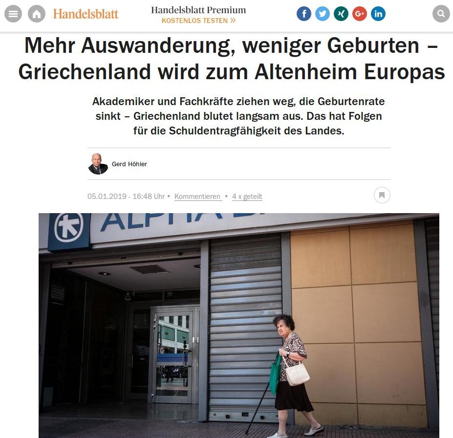 Handelsblatt: Η Ελλάδα κινδυνεύει να γίνει το γηροκομείο της Ευρώπης | iefimerida.gr 0