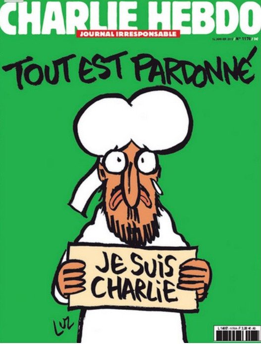 Συγκλονίζει το νέο εξώφυλλο του Charlie Hebdo: Ο Μωάμεθ δακρυσμένος λέει «Je Suis Charlie» - «Ολα συγχωρούνται» ο τίτλος | iefimerida.gr 0