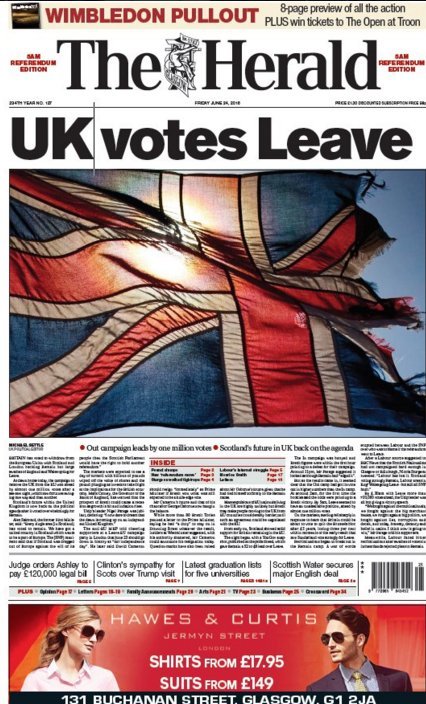 Τα πρωτοσέλιδα του βρετανικού Τύπου για το Brexit [εικόνες] | iefimerida.gr 4