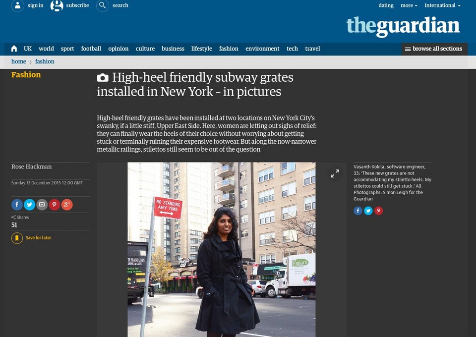 Αυτή είναι «μεταρρύθμιση»: Στη Νέα Υόρκη έβαλαν ειδικές σχάρες για να μην χαλάνε οι γόβες-στιλέτο [εικόνες] | iefimerida.gr 0