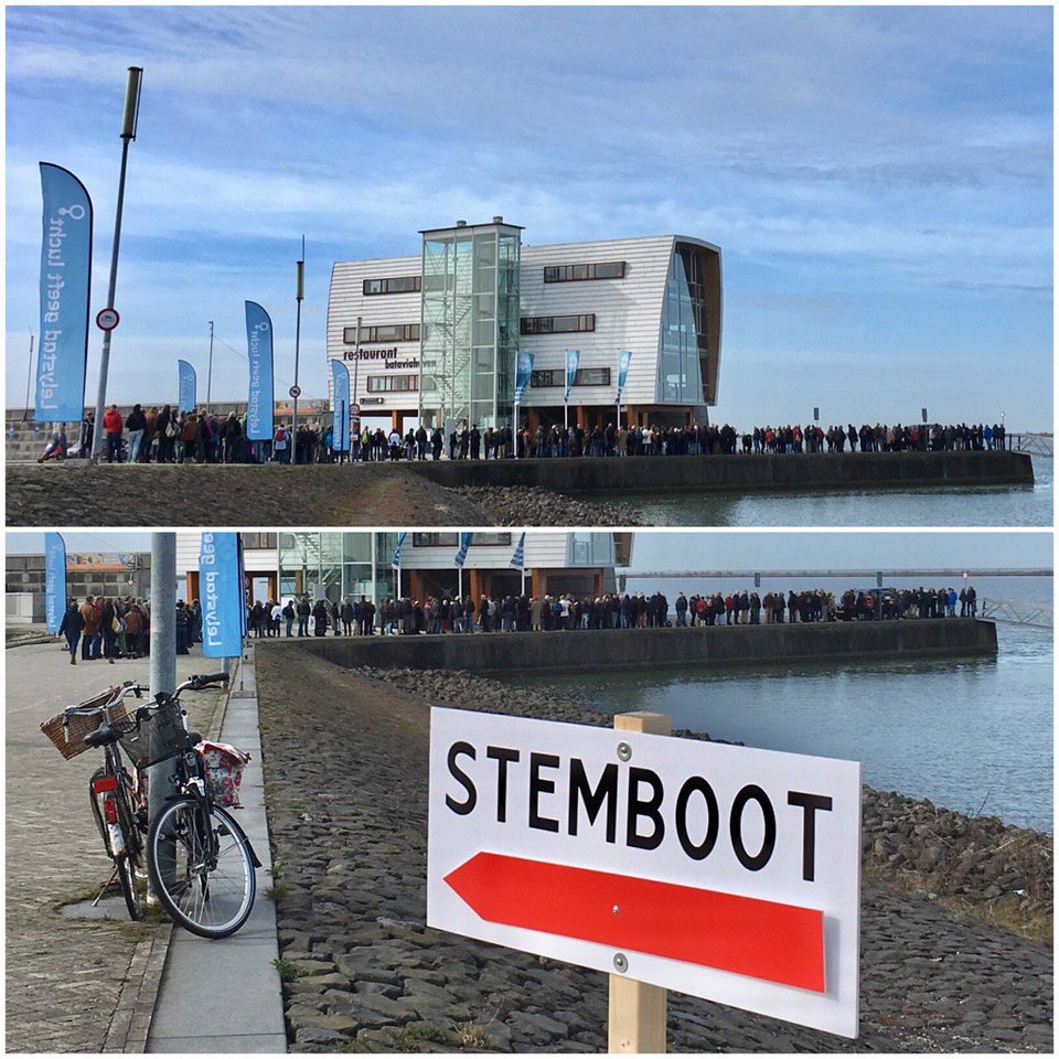 Απίστευτες εικόνες: Ακόμα και σε τεχνητό νησί ψήφισαν, κατά εκατοντάδες, οι Ολλανδοί [εικόνες] | iefimerida.gr 5