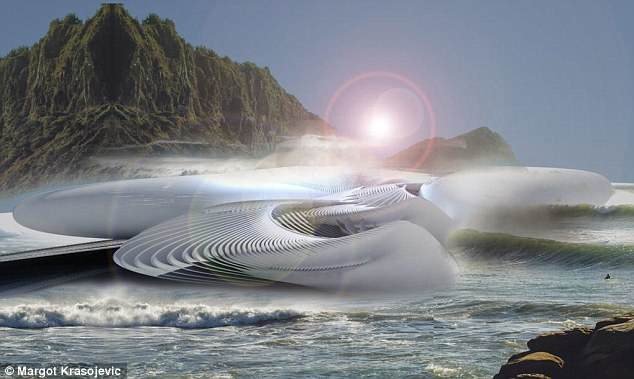 Ξενοδοχείο που μοιάζει με  ιπτάμενο δίσκο στο Πεκίνο- Μισοβυθισμένο στη θάλασσα [εικόνες] | iefimerida.gr 0