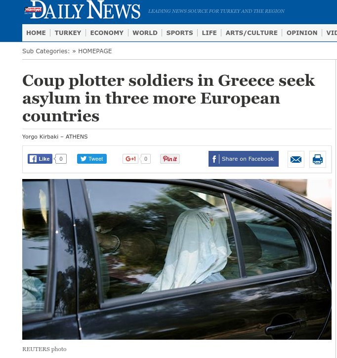 Hurriyet: Οι 8 Τούρκοι στρατιωτικοί έχουν ζητήσει άσυλο και σε άλλες 3 ευρωπαϊκές χώρες | iefimerida.gr 0