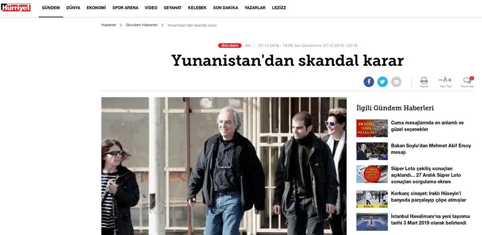 «Απόφαση-σκάνδαλο»: Τα τουρκικά ΜΜΕ καταδικάζουν τη νέα άδεια στον Κουφοντίνα | iefimerida.gr 4