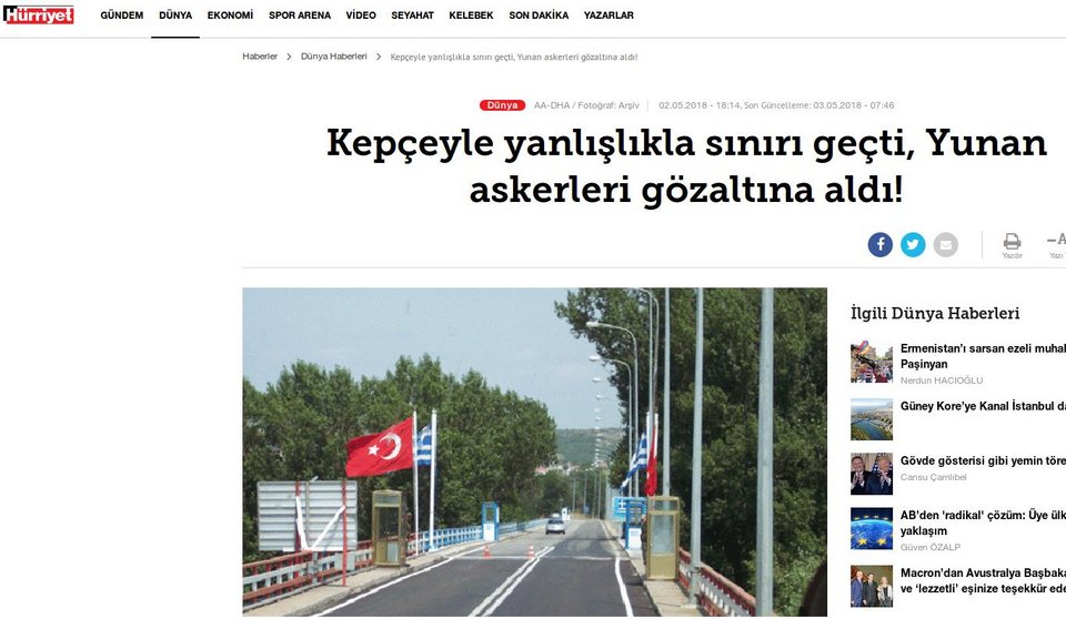 Εκπληξη και ειρωνείες από τα τουρκικά ΜΜΕ για τη σύλληψη του Τούρκου στον Eβρο | iefimerida.gr 4