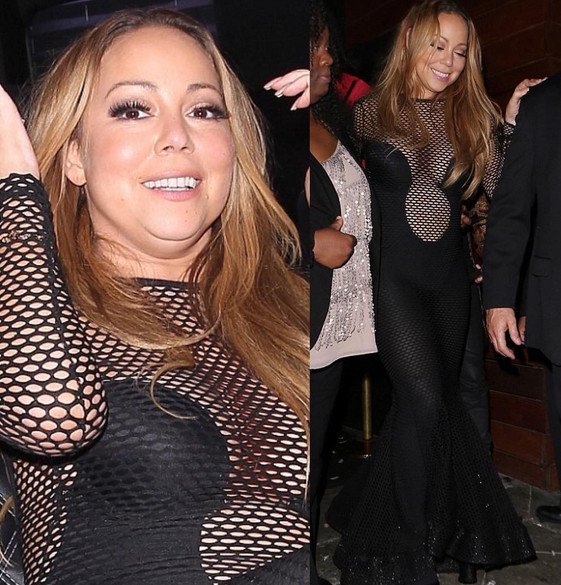 H Mariah Carrey στη χειρότερη εμφάνισή της -Φόρεσε ένα μαύρο δίχτυ για φόρεμα [εικόνες] | iefimerida.gr 1