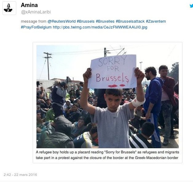 Ειδομένη: «Λυπάμαι για τις Βρυξέλλες», γράφουν οι πρόσφυγες στα σύνορα [εικόνα] | iefimerida.gr 0