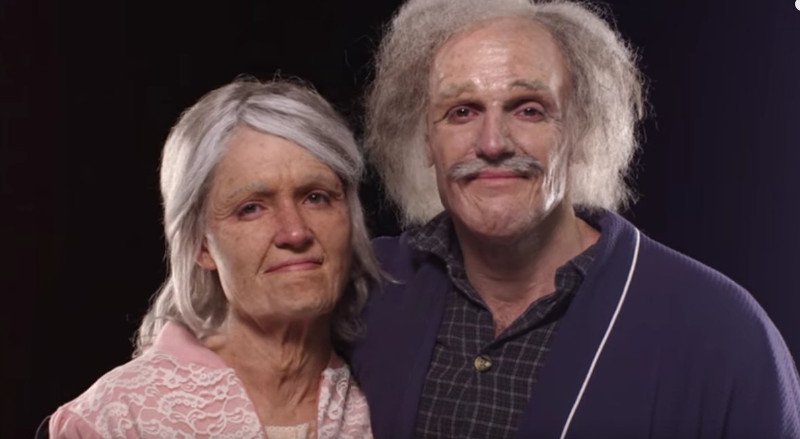 Συγκινητικό πείραμα: Οι αντιδράσεις ενός νεαρού ζευγαριού που μεταμορφώνονται σε 90χρονους [βίντεο] | iefimerida.gr 5