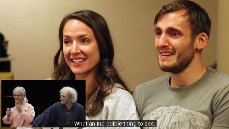 Συγκινητικό πείραμα: Οι αντιδράσεις ενός νεαρού ζευγαριού που μεταμορφώνονται σε 90χρονους [βίντεο] | iefimerida.gr 6