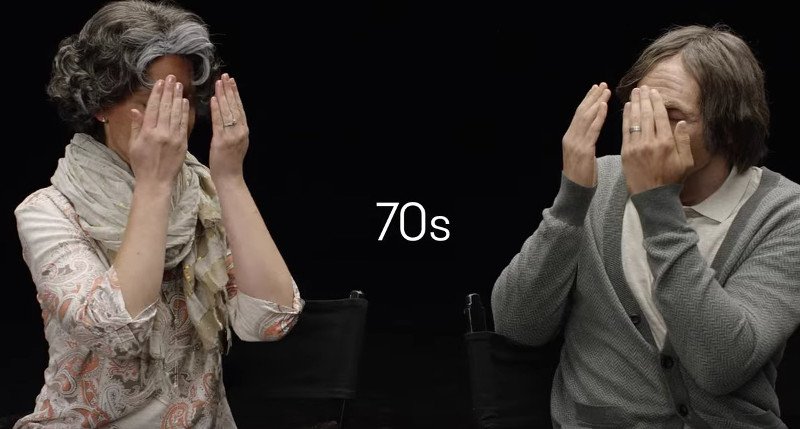 Συγκινητικό πείραμα: Οι αντιδράσεις ενός νεαρού ζευγαριού που μεταμορφώνονται σε 90χρονους [βίντεο] | iefimerida.gr 2