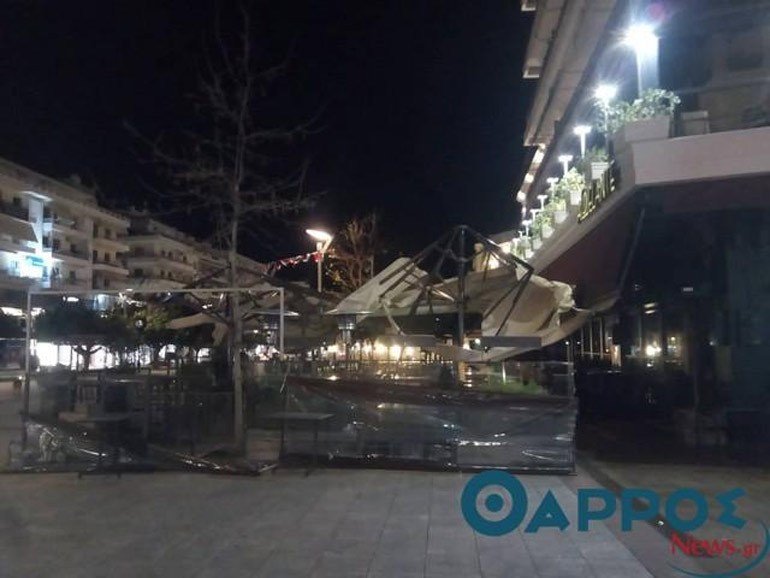 Ισχυροί άνεμοι σαρώνουν την Καλαμάτα: Επεσαν δέντρα και κολώνα [εικόνες] | iefimerida.gr 0