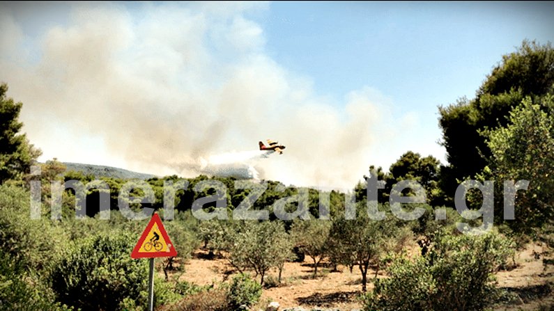 Σε εξέλιξη πυρκαγιά στη Ζάκυνθο στην περιοχή Βολίμες, δίπλα σε μοναστήρι [εικόνες] | iefimerida.gr 0