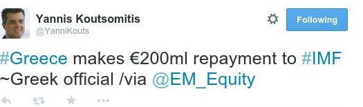 Reuters: Η Ελλάδα πλήρωσε 200 εκατ. ευρώ προς το ΔΝΤ | iefimerida.gr 0