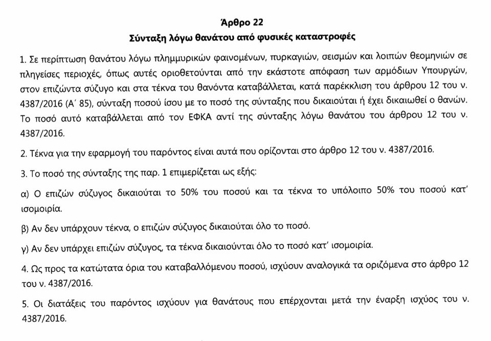Σύνταξη σε συζύγους και τέκνα θανόντων από φυσικές καταστροφές -Περιλαμβάνει Μάτι και Μάνδρα | iefimerida.gr 0