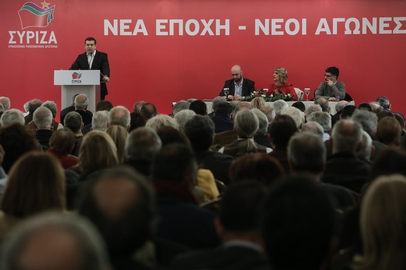Στιγμιότυπο από την ομιλία του πρωθυπουργού / Φωτογραφία: SOOC