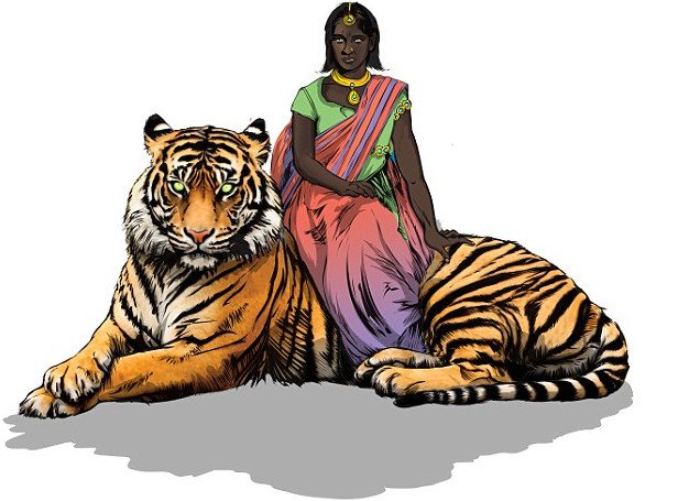 Η νέα ηρωίδα της Ινδίας -Εχει πέσει θύμα ομαδικού βιασμού, κυκλοφορεί πάνω σε τίγρη και είναι κόμικ [εικόνες] | iefimerida.gr 0