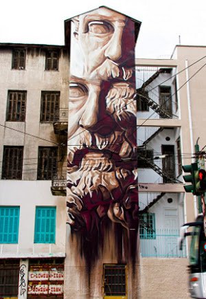 Η νέα υπέροχη τοιχογραφία της Αθήνας: Ο Σόλων πάνω σε κτίριο στον Κολωνό [εικόνα] | iefimerida.gr 0