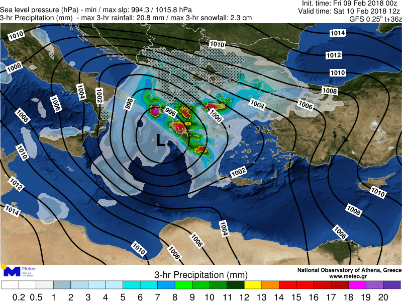 Σαββατοκύριακο με ισχυρές καταιγίδες & χιόνια -Πού θα χτυπήσει η «Ιοκάστη» [χάρτες] | iefimerida.gr 0