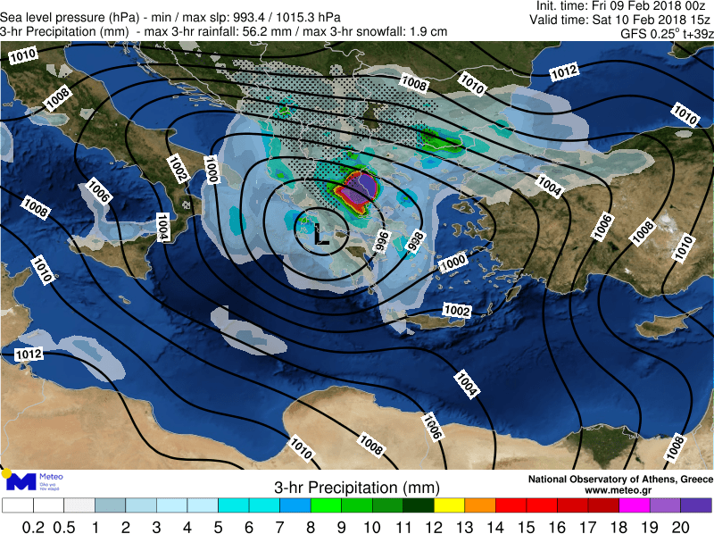 Σαββατοκύριακο με ισχυρές καταιγίδες & χιόνια -Πού θα χτυπήσει η «Ιοκάστη» [χάρτες] | iefimerida.gr 1