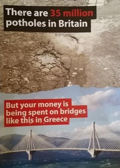 Πώς η γέφυρα Ρίου-Αντιρρίου χρησιμοποιείται σε αφίσα ως επιχείρημα υπέρ του Brexit [εικόνα] | iefimerida.gr 0