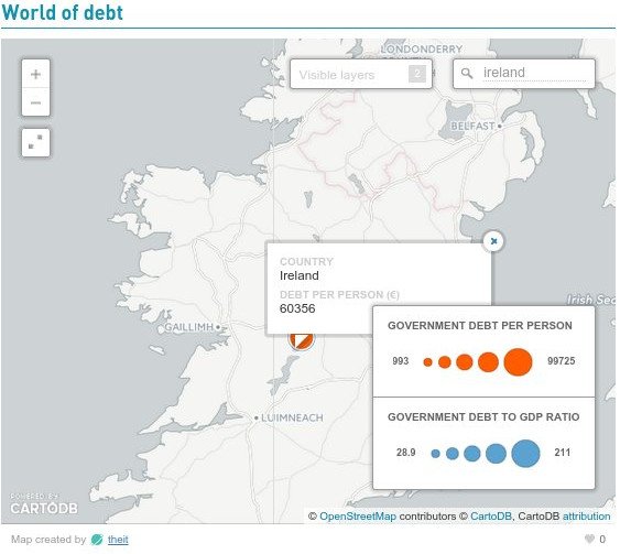 Απίστευτο: Ο μέσος Ιρλανδός χρωστάει περισσότερα από τον αντίστοιχο Ελληνα [χάρτες] | iefimerida.gr 1