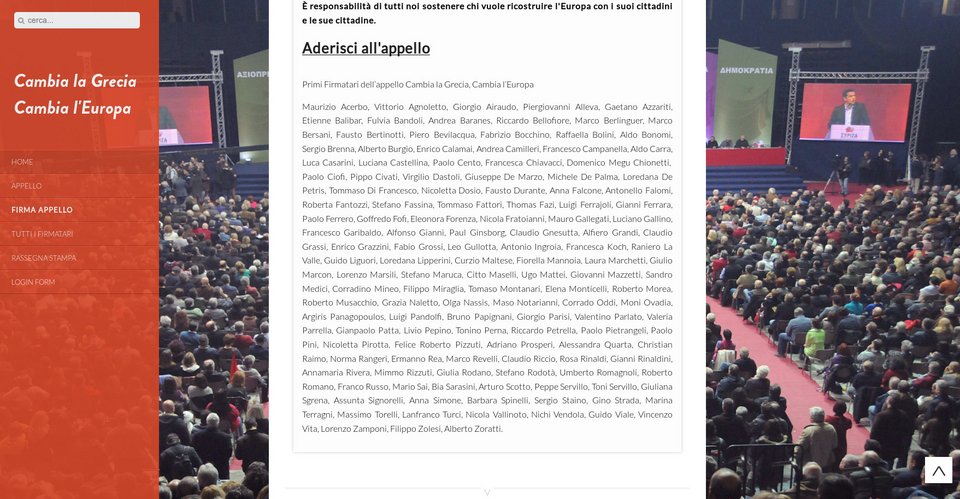 «Αλλαξε την Ελλάδα, άλλαξε την Ευρώπη» -Ιταλοί διανοούμενοι, συγγραφείς, δημοσιογράφοι και ηθοποιοί υπέρ του Τσίπρα [εικόνες] | iefimerida.gr 1