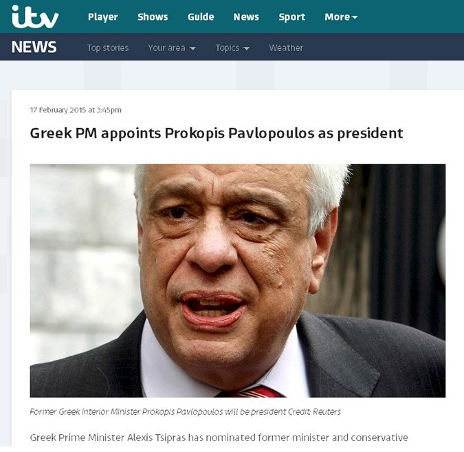 Πώς σχολίασαν τα διεθνή ΜΜΕ την υποψηφιότητα Παυλόπουλου: Εκπληξη και ποικίλα σχόλια [εικόνες] | iefimerida.gr 2