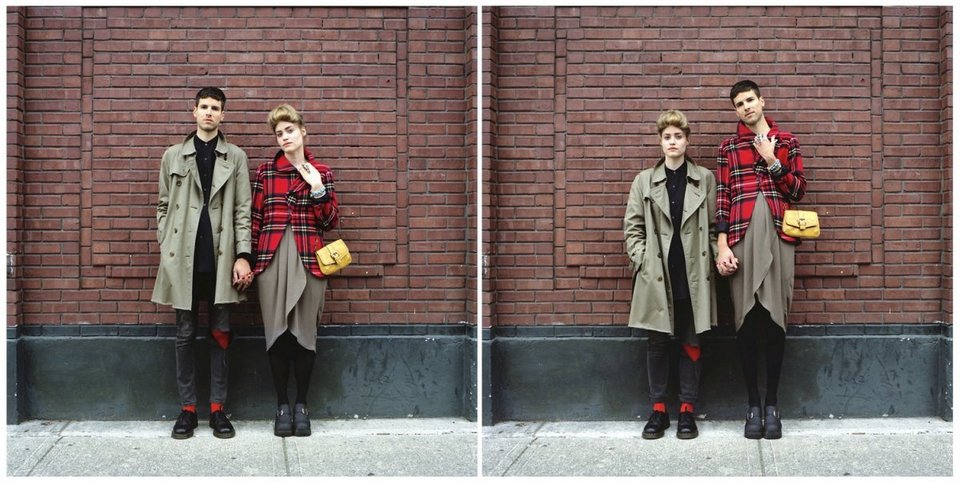 Ζευγάρια φορούν ο ένας τα ρούχα του άλλου και φωτογραφίζονται σε ένδειξη της αδιαπραγμάτευτης αγάπης τους [εικόνες] | iefimerida.gr 12