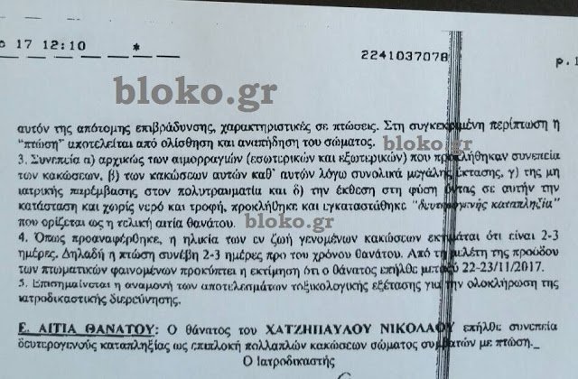 Θάνατος φοιτητή στην Κάλυμνο: Ολη η έκθεση του ιατροδικαστή [έγγραφα] | iefimerida.gr 2