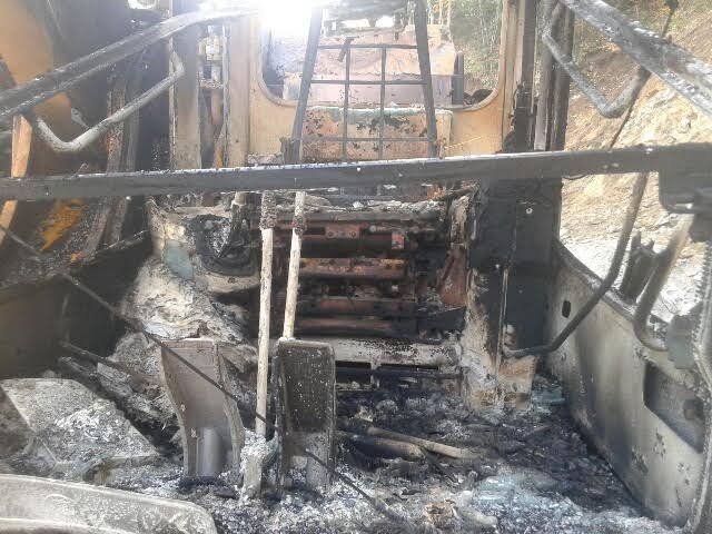 Εμπρηστική επίθεση στην «Ελληνικός Χρυσός» στη Χαλκιδική -Εκαψαν δύο μηχανήματα έργων της εταιρείας [εικόνες] | iefimerida.gr 1