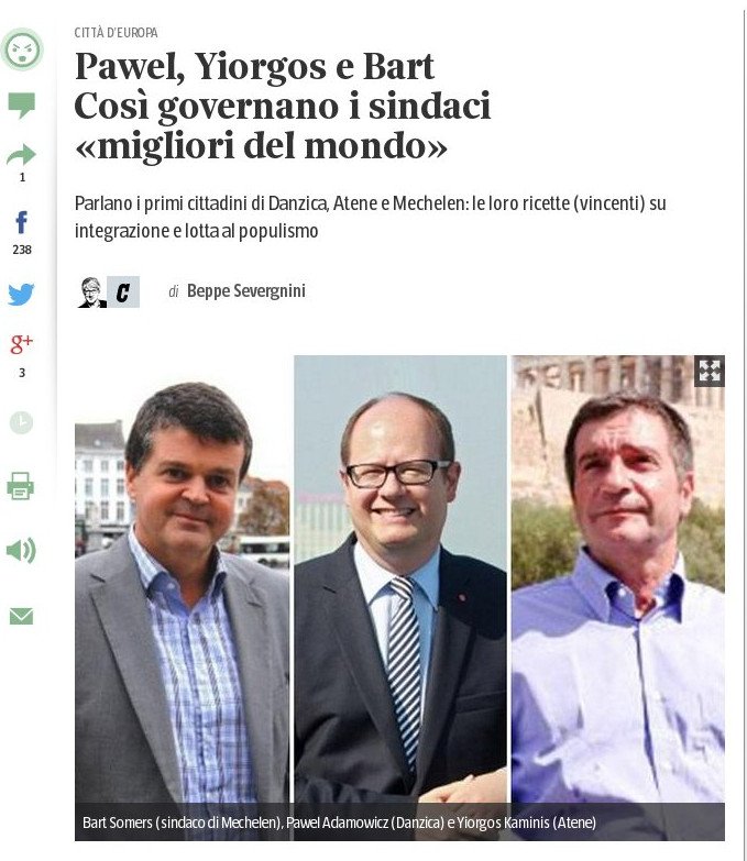 Ο Καμίνης είναι υποψήφιος για το βραβείο World Mayor και η Corriere della Sera του κάνει αφιέρωμα | iefimerida.gr 0