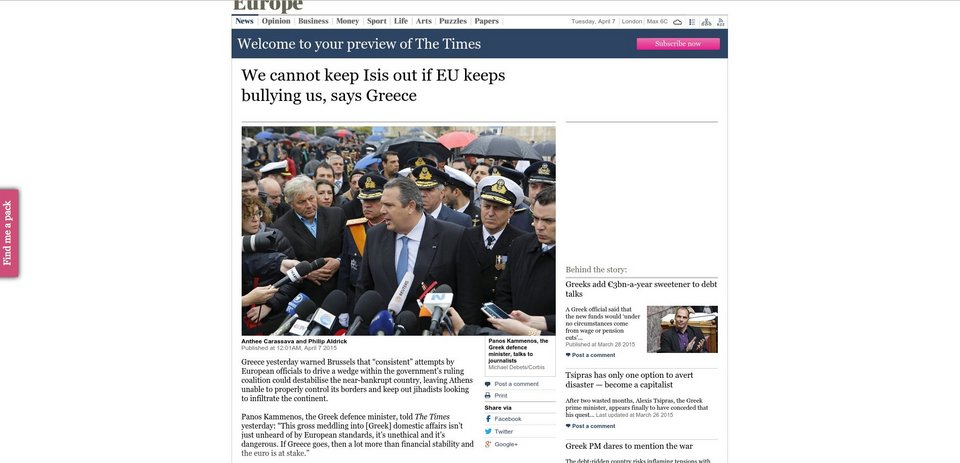Νέα βόμβα Καμμένου: Εάν Βρυξέλλες και Βερολίνο συνεχίσουν το bullying στην Ελλάδα, η Ευρώπη θα γεμίσει τζιχαντιστές | iefimerida.gr 0