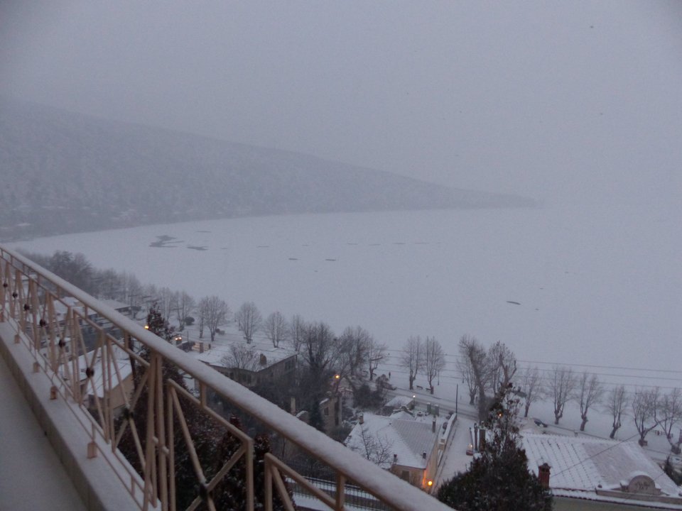 Σπάνιο θεάμα: Σε «λευκή πεδιάδα» μετατράπηκε η λίμνη της Καστοριάς [εικόνες] | iefimerida.gr 1