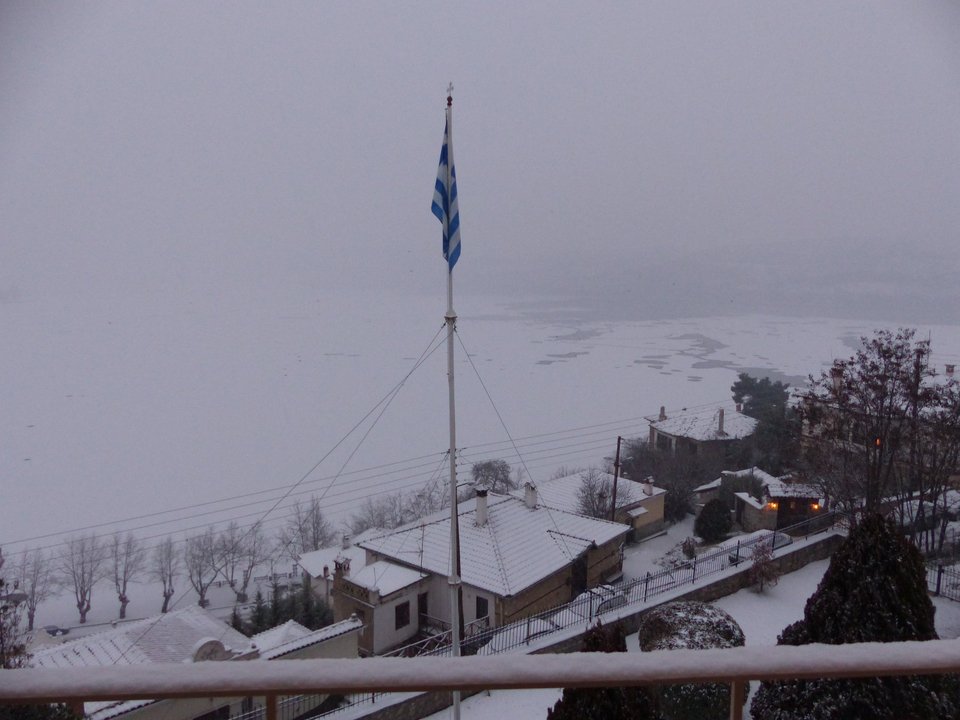 Σπάνιο θεάμα: Σε «λευκή πεδιάδα» μετατράπηκε η λίμνη της Καστοριάς [εικόνες] | iefimerida.gr 2